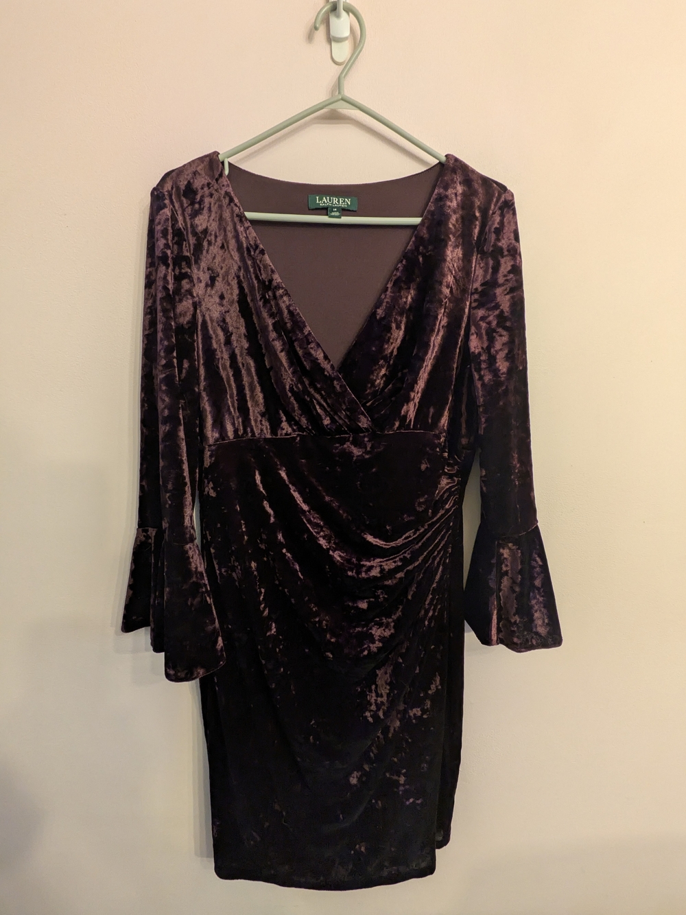 Lauren Ralph Lauren Witchy Velvet Wrap Dress in Plum - Sz 14 (Practical Magic 2)